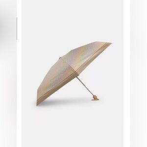 NWT Coach UV Protection Mini Umbrella in Rainbow Signature Print